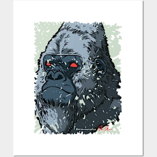 Gorilla Face Posters and Art